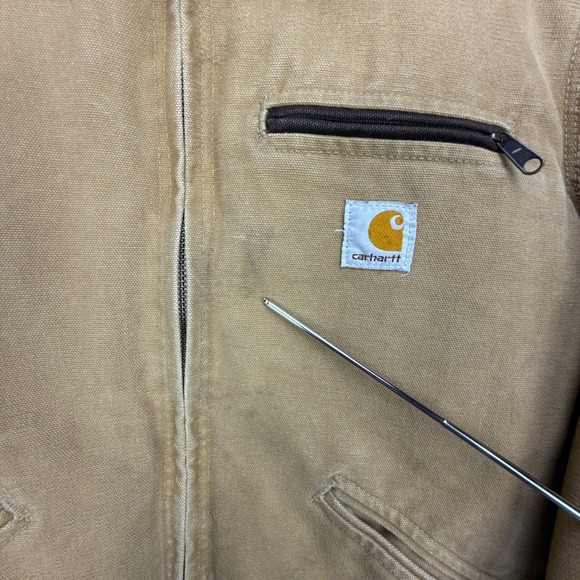 Carhartt Detroit Jacket Sherpa Lined Womens XS Extra Small WJ097 CML Camel Brown - Picture 15 of 16